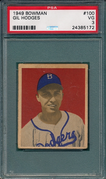 1949 Bowman #100 Gil Hodges PSA 3 *Rookie*