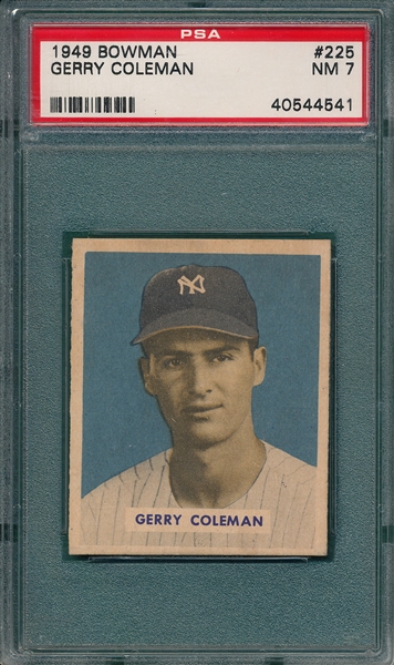 1949 Bowman #225 Gerry Coleman PSA 7 *High #*
