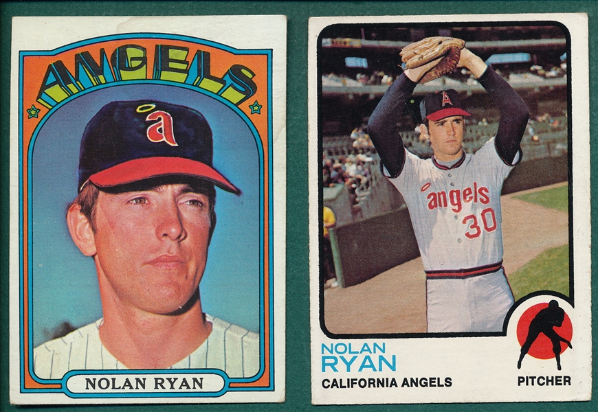 1972/73 Topps Lot of (2) Nolan Ryan