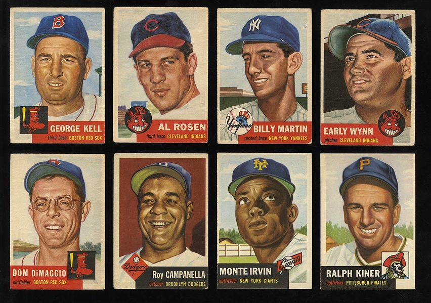 1953 Topps (8) Card Lot W/ Campanella