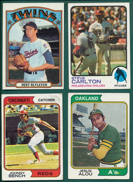 1972-77 Topps Lot of (160) W/ 74 Bench