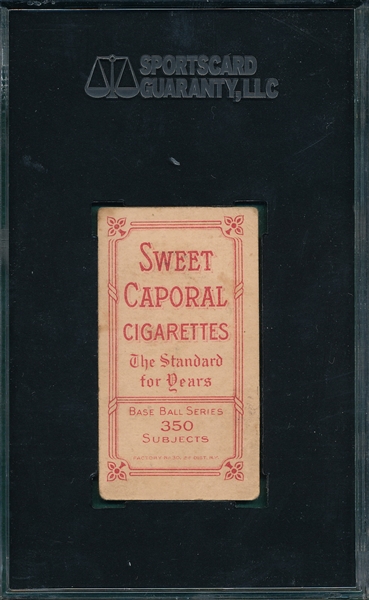 1909-1911 T206 Jennings, One Hand, Sweet Caporal Cigarettes SGC 30