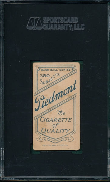 1909-1911 T206 Hart, Bill, Piedmont Cigarettes SGC 35 *Southern League*