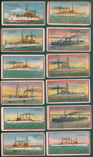 1910s E3 Ships American Caramel Complete Set (21) Plus Extras, Lot of (30)