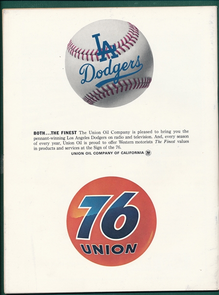 1965 World Series Program Twins vs. Dodgers