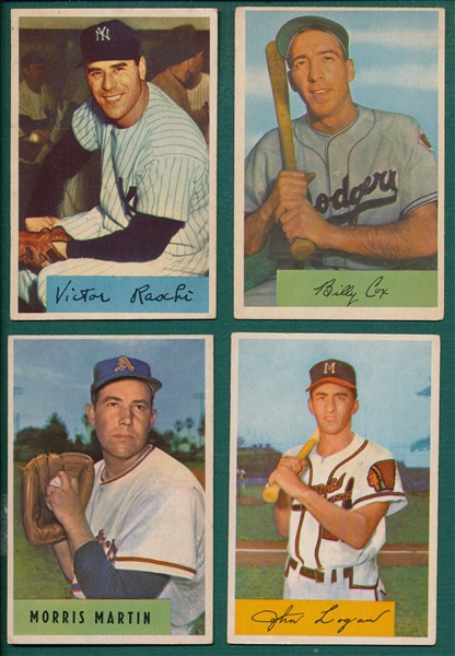 1954 Bowman (17) Card Lot of Variations