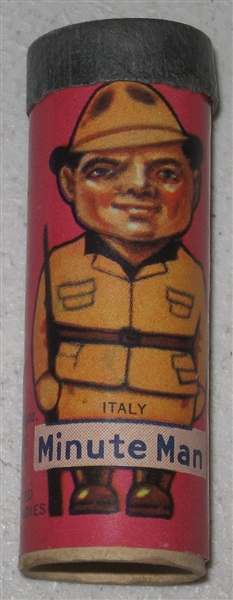 1930s R43 Minute Man, Italy, Dark Cap, Candy Cylinders, American Mint Co.