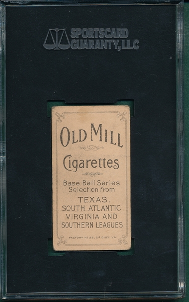1909-1911 T206 Rockenfeld Old Mill Cigarettes SGC 30 *Southern League* 