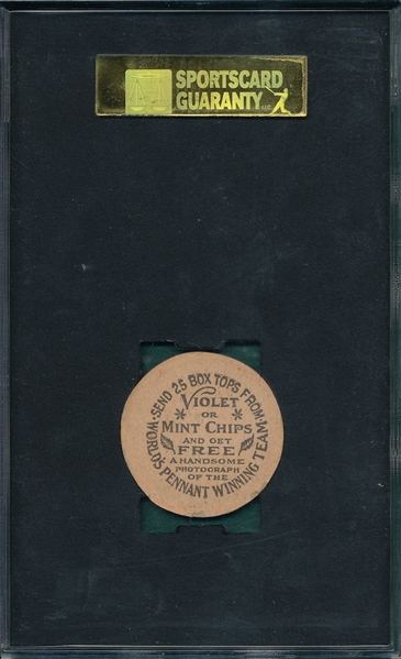 1912 E270 Tris Speaker Colgan's Chip, Red Border SGC 60 *Only 2 Graded*