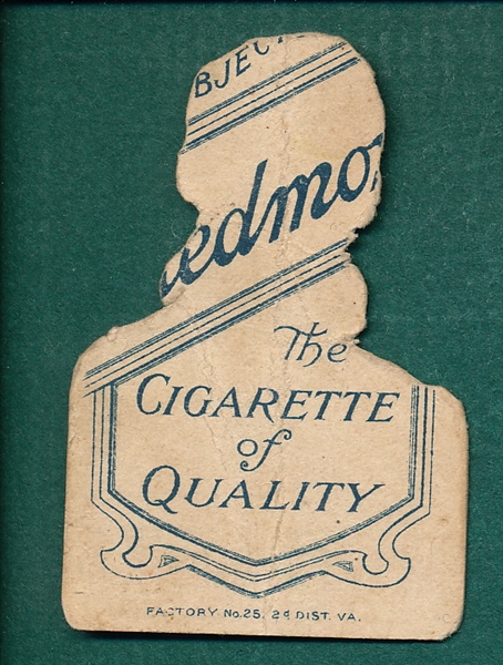 1909-1911 T206 Walter Johnson, Portrait Piedmont Cigarettes