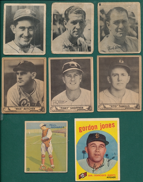 1933-67 Baseball Grab Bag Lot of (20) W/ Cochrane