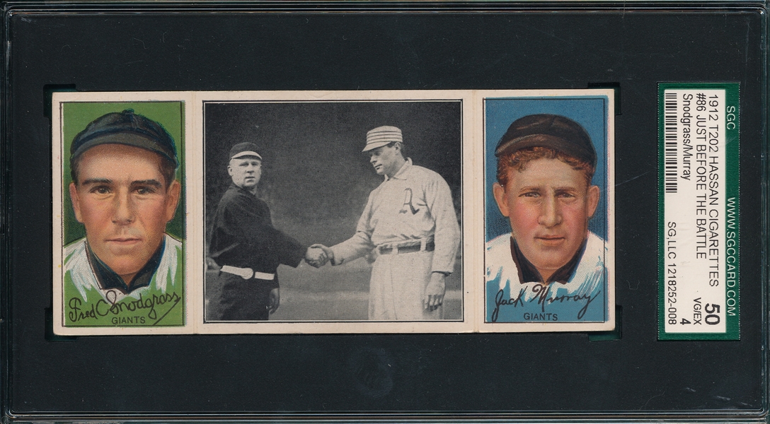 1912 T202 Just Before the Battle, Snodgrass/Murray, Hassan Cigarettes SGC 50