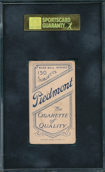 1909-1911 T206 Bowerman Piedmont Cigarettes SGC 40