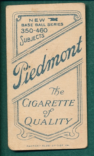 1909-1911 T206 Abbaticchio Piedmont Cigarettes *Double Name*