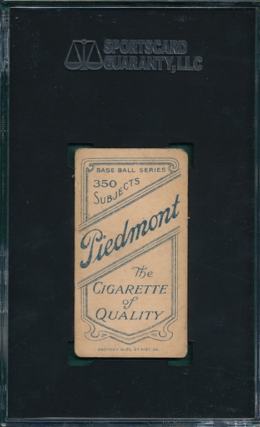 1909-1911 T206 Bernhard Piedmont Cigarettes SGC 30 *Southern League*