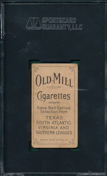 1909-1911 T206 Perdue Old Mill Cigarettes SGC 10 *Southern League*