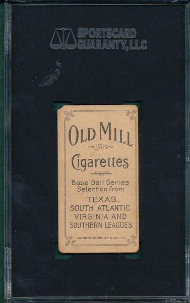 1909-1911 T206 Lafitte Old Mill Cigarettes SGC 20 *Southern League*