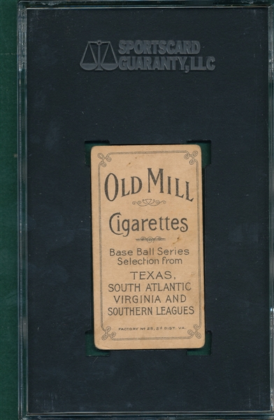 1909-1911 T206 Revelle Old Mill Cigarettes SGC 30 *Southern League*