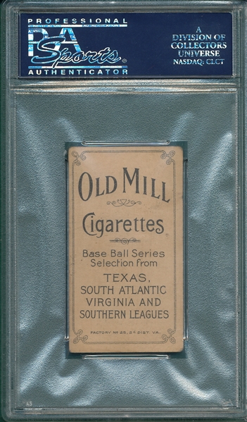 1909-1911 T206 Violat Old Mill Cigarettes PSA 3 *Southern League*