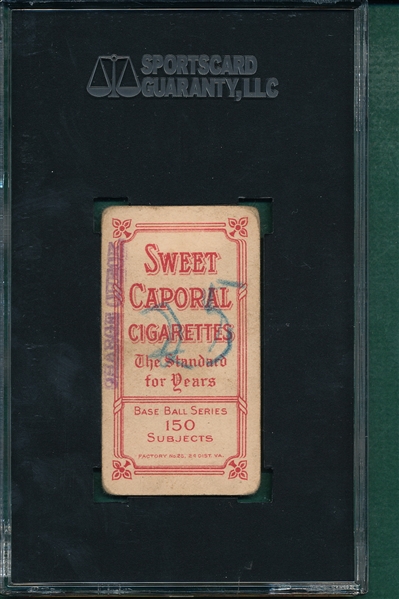 1909-1911 T206 Dahlen, Boston, Sweet Caparol Cigarettes SGC 20 *Fact 25*