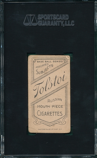 1909-1911 T206 Delehanty Tolstoi Cigarettes SGC 20