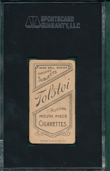 1909-1911 T206 Chase, Blue, Tolstoi Cigarettes SGC 30