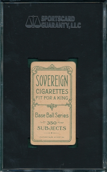 1909-1911 T206 Byrne Sovereign Cigarettes SGC 30
