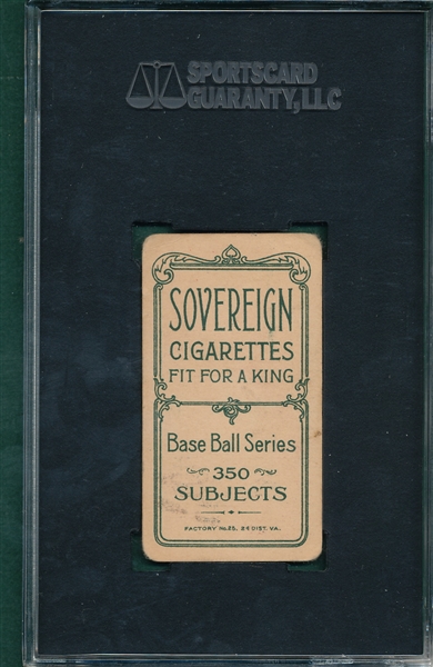 1909-1911 T206 Kelley Sovereign Cigarettes SGC 40