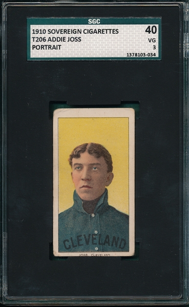 1909-1911 T206 Joss, Portrait, Sovereign Cigarettes SGC 40