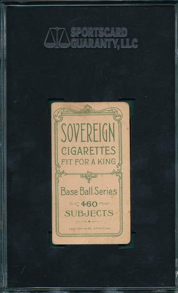 1909-1911 T206 Herzog, Boston, Sovereign Cigarettes SGC 30 *460 Series*