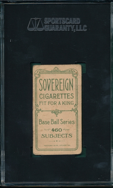 1909-1911 T206 Lake, Ball in Hand, Sovereign Cigarettes SGC 20 *460 Series*
