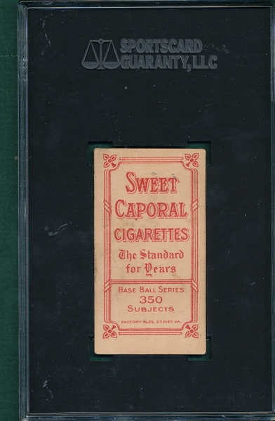 1909-1911 T206 Maloney Sweet Caparol Cigarettes SGC 55 *Fact 25*