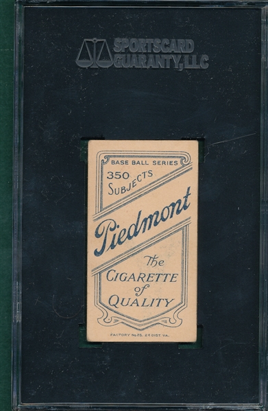 1909-1911 T206 O'Neil Piedmont Cigarettes SGC 55