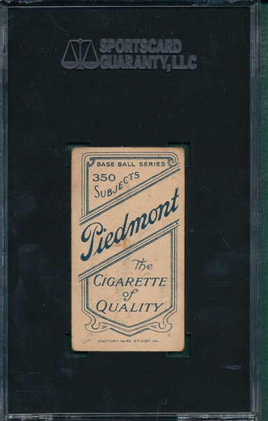 1909-1911 T206 Schrim Piedmont Cigarettes SGC 40