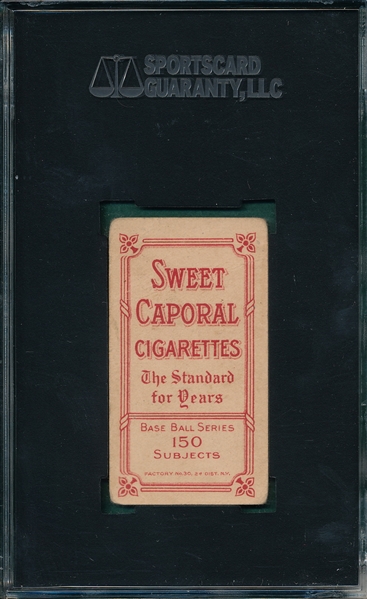 1909-1911 T206 Tinker, Portrait, Sweet Caparol Cigarettes SGC 20