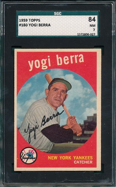 1959 Topps #180 Yogi Berra SGC 84