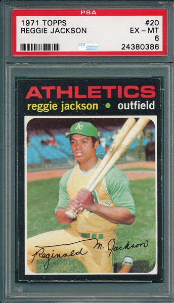 1971 Topps #20 Reggie Jackson PSA 6