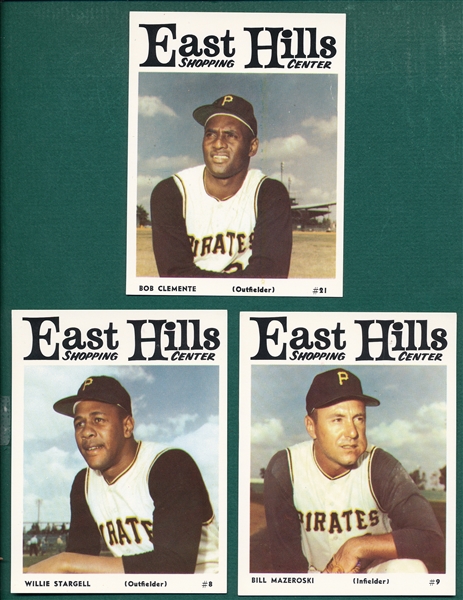1966 East Hills Pirates Complete Set (25) W/ Clemente
