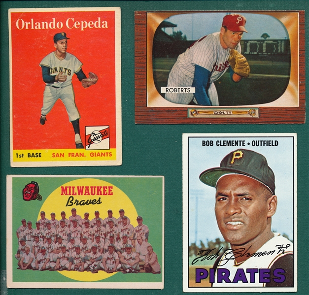 1955-67 Bowman & Topps Lot of (4) W/ Cepeda, Rookie