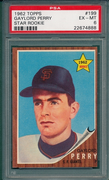 1962 Topps #199 Gaylord Perry PSA 6