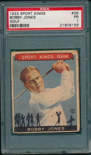1933 Sport Kings #38 Boby Jones PSA 1