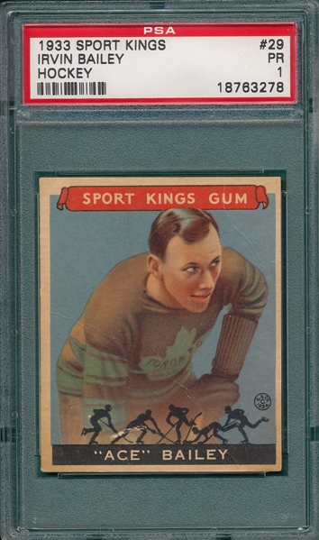 1933 Sport Kings #29 Irvin Bailey PSA 1