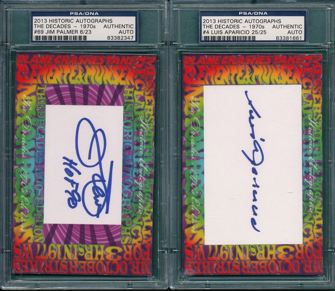 2013 Historic Autographs Aparicio & Palmer PSA/DNA Authentic