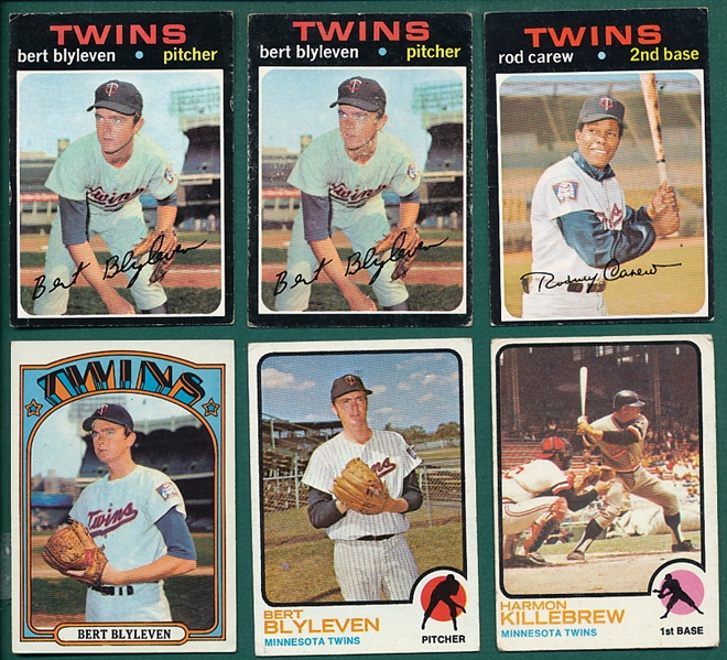 1970-79 Topps Minnesota Twins Lot of (900) W/ Carew, Blyleven, Rookies & Killebrew
