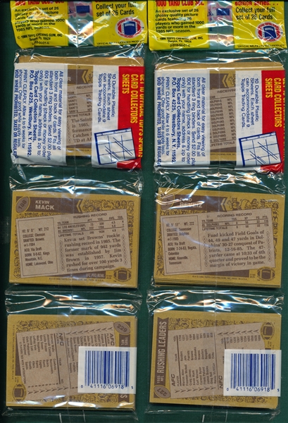 1986 Topps FB Lot of (4) Rack Packs, *Possible Jerry Rice Rookie*