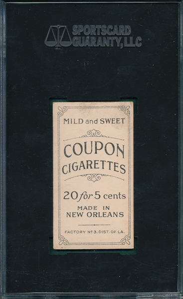 1914 T213-2 Summers Coupon Cigarettes SGC 45 *Federal League*