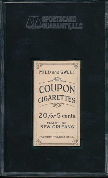 1914 T213-2 Lennox Coupon Cigarettes SGC 40 *Federal League*