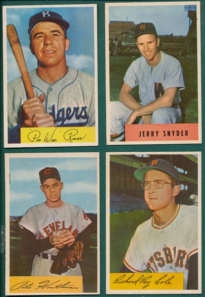 1954 Bowman Lot of (12) W/ Pee Wee Reese