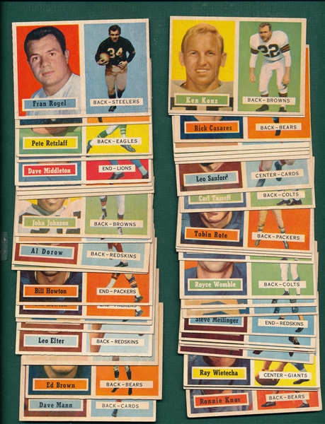 1957 Topps FB (53) Card Lot W/ Tittle *Crease Free*
