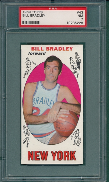 1969-70 Topps BSKT #43 Bill Bradley PSA 7 *Rookie*